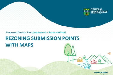 Submission points requesting rezoning of land