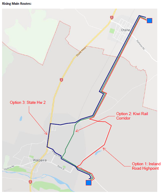 Routes Otane to WPA Wastewater