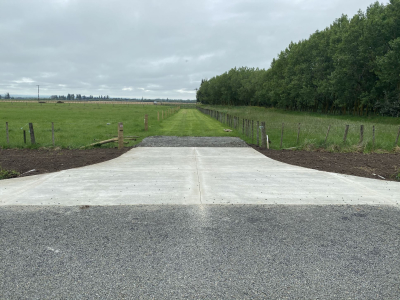 New Concrete vehicle crossing