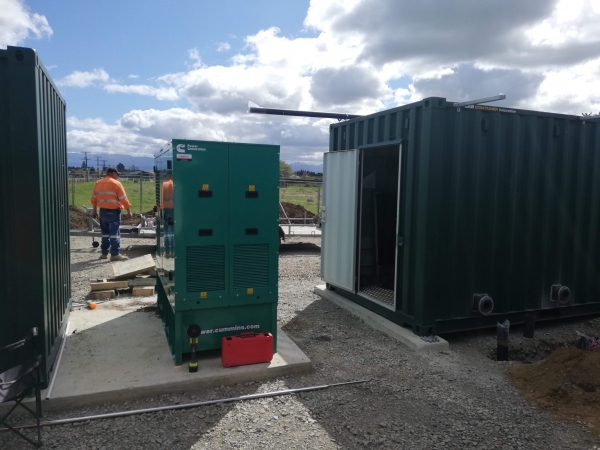 Takapau WTP Containers with Generator