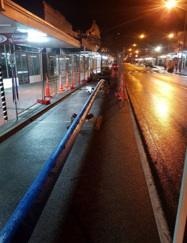 WPK Firefighting Water Pipe Pulled into Ruataniwha Street